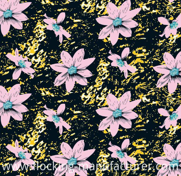 Woven Polyester Elegant Flower Printed Garment Fabric